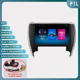 Hizpo Car Radio Player Head Unit Plug And Play For Toyota Camry 2015-2017 North America Version GPS Navigation Android Auto DSP