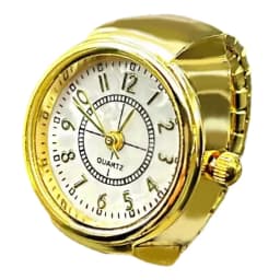 Creative Alloy Shell New Hot Selling Finger Circular Arabic Numeral Scale Dial Couple Men's And Women's Ring Watch