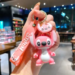 Stitch Keychain 3d Cartoon Stereo Pvc Doll Car Key Ring Bag Pendant Fashion Creative Hanging Ornament Bulk Wholesale Surprise