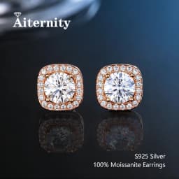 100% Moissanite S925 Sterling Silver Stud Earrings For Women And Men With 2 Certificates Pass Diamond Tester Pen Fine Jewelry