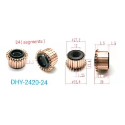 Motor Commutator for Electric Motors with 24P Copper Teeth Hook Type Dimensions 27 2 x 12 x 17 4(20)mm Suitable for Power Tools