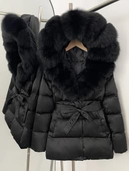 OFTBUY Winter 90% Duck Down Jacket Women Luxury Large Natural Silver Fox Fur Hooded Thick Warm Female Parkas Waterproof