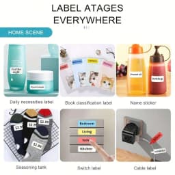 150pcs Waterproof Blank Self Adhesive Assorted Stickers Removable 12x40mm Label Stickers Name Tag Bottle File Document