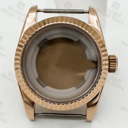 BLIGER 31mm NH05 NH06 Watch Case Fluted Curved Silver Gold Rose Gold Jubilee For Ladies Watch Date Sapphire Glass Waterproof