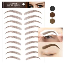 6D Eyebrow Tattoos Sticker Waterproof Long Lasting Natural Hair-Like Fake Eyebrows Stickers for Brow Grooming Shaping