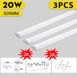 Led Closet Lamp Under Cabinet Light 110V 220V Led Tube Lamp Bar 20W Kitchen Cabinet Led Tube Indoor Lighting For Bedroom Closets