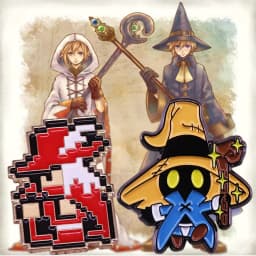 Final Fantasy Black Mage Vivi Pin 8 Bit Pixel Red Mage Brooch Cute Magical Accessory for Gamer