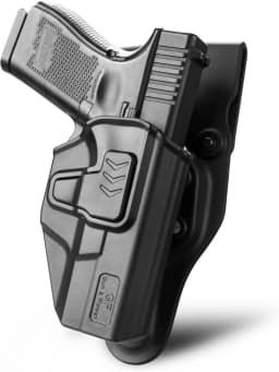 Fit G19 19X 23 32 44 45 (Gen 3-5),Not Fit G23 Gen5,Duty Holster Compatible,Level II Retention Outside Waistband,Right Hand