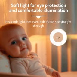 LED Touch Glow Night Light For Baby Room Bedroom Bathroom Nighttime Eye Care Lamp 3 Color Adjustable Rechargeable Cabinet Lights