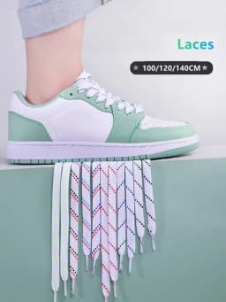 New Twill Two-Tone Shoelaces for Sneakers Flat Shoelace Pattern Premium Colorful Shoe Laces Athletic Unisex Shoestring 1pair