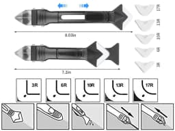 Silicone Caulking Tool 5 in 1 Multi-function Scraper Tool Grout and Caulk Removal Tool for Bathroom Kitchen Floor Window Sink