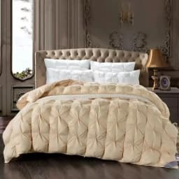 High Grade 100% White Goose Down Quilt Winter Warm Feather Duvet Queen King Cozy Lightweight 3D Bread Autumn Wamth Comforter