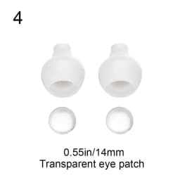 1Set Acrylic Half Round Doll Eyes 8~26mm Transparent Black Eye Patch Safety Eyeball Sticking Mud Clay Toys DIY Doll Accessories