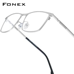 FONEX Titanium Glasses Frame Men Brand Design Square Ultralight Eyeglasses Japanese Ultralight-Weight High Quality Eyewear 85915