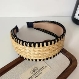 Wide Edge Straw Weave Headband Bohemia Vacation Style Raffia Grass Hairband Woven Korean Style Bohemian Style Hair Hoop Headwear