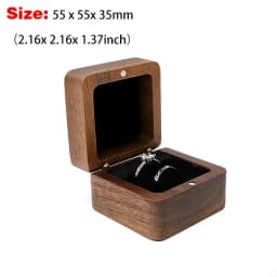 Blank Wood Luxury Jewelry Box Wedding Ring Box Earring Rings Jewelry Organizer Bracelet Package Case Jewelry Anniversary Gift