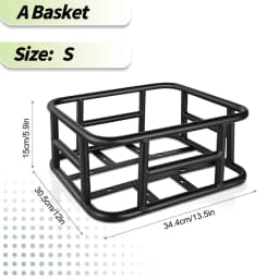 Rear Bike Basket Bicycle Cargo Rack Bag With Handle Large Capacity Fron E-Bike Basket Bike Baskets for Outdoor Travel Shopping