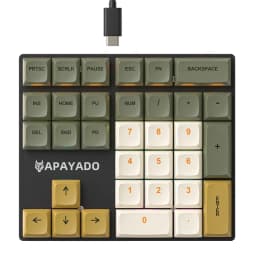 K33 Wired Mechanical Numeric Keypad With Multi-color Lights Suitable for Finance, Business, 33-Key Laptop Numeric Keyboard