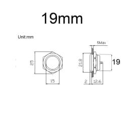 Electric Waterproof Power 12v Led Light Momentary Short Mini Push Button Switch Pressure Switches Car Computer Accessories