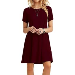 Summer Women Solid Color Dress Short Sleeve Mini Causal Dresses O-Neck Basic A-line Floral Printed Leopard Thick Vestidos