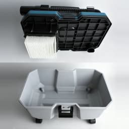 TUNGFULL 3-in-1 Brushless Vacuum Cleaner Cordless 1200W High Power Wet/Dry/Blow Dust Extractor Compatible with Makita