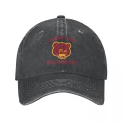 I Miss The Old Kanye West Baseball Cap College Dropout Bear Distressed Washed Hats Cap Outdoor Running Golf Gift Snapback Cap