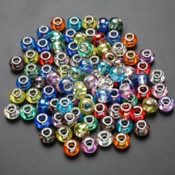 20Pcs 15mm White Brown Acrylic Round Big Hole Beads Loose Spacer Bead For DIY Necklace Bracelet Earring Jewelry Making Accessory
