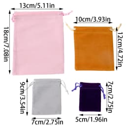 10Pcs Mini Velvet Drawstring Jewelry Pouches Reusable Gift Storage Bags For Rings Bracelets Earrings Small Accessories Packaging