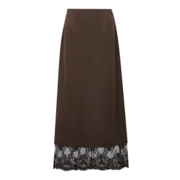 Amii Women Skirt Lace Elegant Sequin Back Slit Ankle Length Office Lady Chic Straight Skirts Casual Women Clothing 12623026