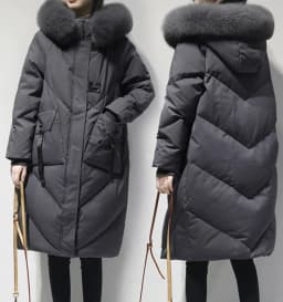 Black Winter Coat 2025 New Women's Thick Down Cotton Jacket Women Loose Hooded Parker Coat Oversized Female Cotton Warm Overcoat