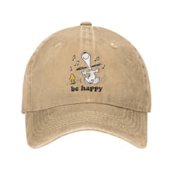 Snoopy Joe Cool Baseball Caps Vintage Distressed Denim Cartoon Headwear Unisex Style Outdoor Activities Adjustable Fit Caps Hat