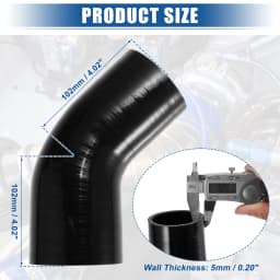 UXCELL 45 Degree 51mm-63mm 70mm-76mm ID 4Ply Car Elbow Reducer Silicone Hose Coupler Intercooler Tube Intake Piping