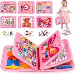 Montessori Toys Busy Board Toddler Sensory Activity Developing Board for Motor Skills, Educational Travel Activity Toys