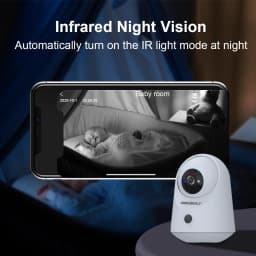 2K 5000mAh Battery Security Camera, WiFi Indoor Pan Tilt PIR Motion Detection, for Home Baby Nanny Pet Monitoring GENBOLT