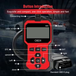 Obd2 Scanner Code Reader Car Diagnostic Tool Engine Fault Code Reader, Used to Clear Cel, with Real-Time Data/Freeze Frame/I/M Readiness, Suitable for All Obdii Protocol Cars