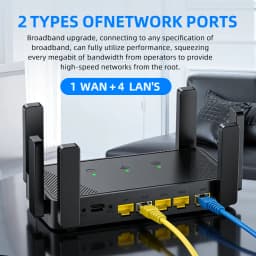 300Mbps Wireless Router 2.4G WiFi Repeater with 6 High Gain Antennas Long Range Signal Amplifier Network for Home