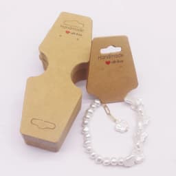 50 Pcs Jewelry Cards, Folded with Adhesive, Self-Adhesive Hanging Card, Jewelry Display Card