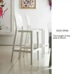 Simple Ghost Nordic Transparent Bar Chairs High Chair Acrylic Creative Bar Stools Outdoor Backrest Front Desk High Chair