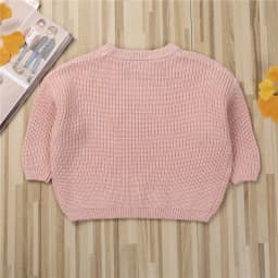 1-5years Kids Fall Winter Sweaters Tops Long Sleeve Knitted Solid Color Thick Pullover jumper For Girls And Boys Warm