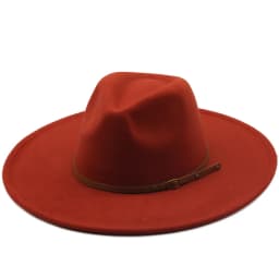 9.5cm Wide Brim Fedora Hats with Brown Belt Autumn Winter Women Party Top Hat Men Jazz Retro Cowboy Felt Cap Panama Sun Hat