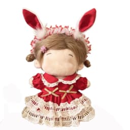 For 20CM Cotton Doll Clothes Cap Headdress Multicolor Miniature Dress Suit Doll Accessories Cosplay Doll Headwear Dress Set