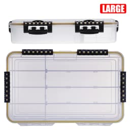 SAMOLLA New large Waterproof Fishing Tackle Box, Fish Hook Fishing Lure Bait Storage Case Portable Fishing Gear Accessorie