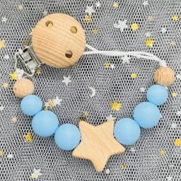 Custom Personalized Name Baby Pacifier Clip Bear Pacifier Chain Holder for Baby Teething Soother Chew Toy Food Grade Dummy Clips