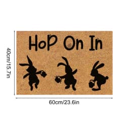 Easter Bunny Non-Slip Door Mat Living Room Front Door Entrance Doormat Bedroom Bedside Foot Mat Bath Balcony Hallway Rug