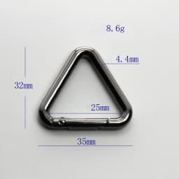 Metal Triangle Spring Gate O Ring Openable Leather Bag Handbag Belt Strap Buckle Connect Keyring Pendant Keychain Snap ClaspClip