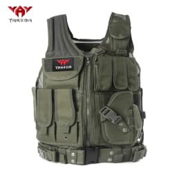 YAKEDA High Strength Wear-Resistant Tear-Resistant Mesh Breathable Hunting Vest Double-Layer Tear-Resistant Fabric