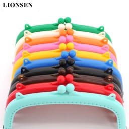 LIONSEN 16cm Arc Plastic Purse Frame Handle for Clutch Bag Handbag Accessories Making Kiss Clasp Lock 10 colors