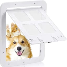 Pet Door New Safe Lockable Magnetic Screen Outdoor Dogs Cats Window Gate House Enter Freely Fashion Pretty Garden Easy Install