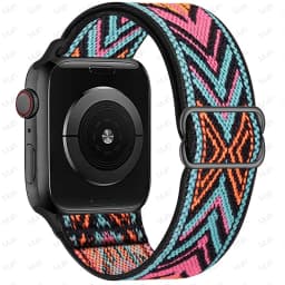 Nylon Strap for Apple Watch Band Ultra2-1 49mm 41mm 45 mm 38/42 Bohemian Elastic Bracelet iWatch Series 9 8 7 6 5 4 3 Se 40/44mm