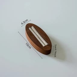 Walnut Ring Display Plate Jewelry Display Stand Black Beige Ring Holder Jewelry Bottom Storage Organizer Photography Props